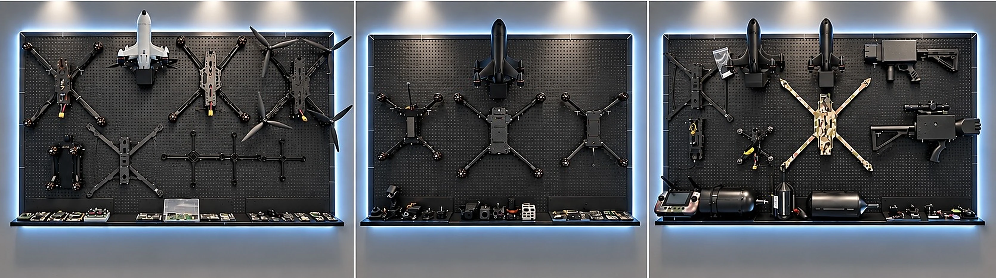 SKYDOM Defence aerial platforms, payloads and mission equipment on display boards